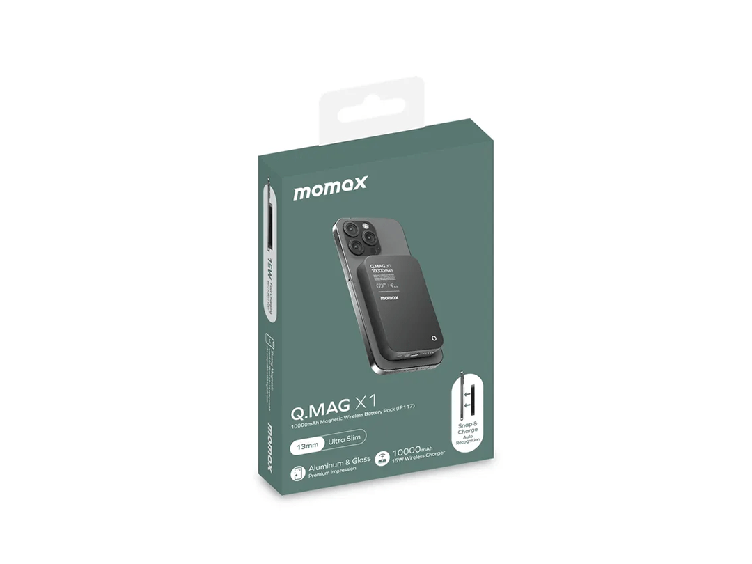MOMAX Q.MAG X1 10000mAh 15W Magsafe Wireless Power Bank in Qatar MOMAX Q.MAG X1 10000mAh 15W Magsafe Wireless Power Bank in Qatar